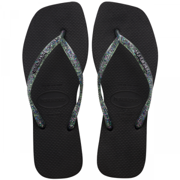  HAVAIANAS SQUARE LOGO METALLIC Black