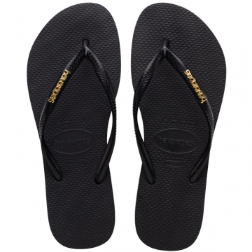  HAVAIANAS SLIM LOGO METALLIC Black gold